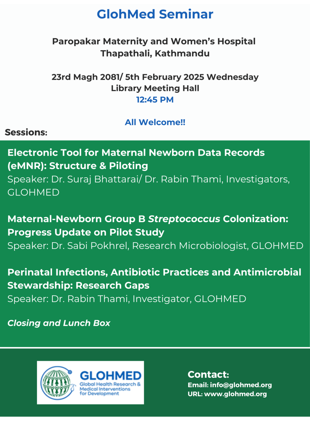 Continued Medical Education (CME) seminar 5